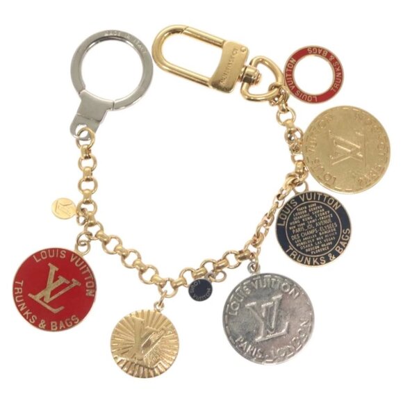 LOUIS VUITTON T&B Porte Cles Chainne Key Holder Gold - Picture 1 of 10